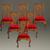 Nice set of 6 mahogany Chippendale style side chairs with ball and claw feet