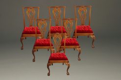 Nice set of 6 mahogany Chippendale style side chairs with ball and claw feet