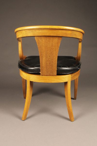 Nice mahogany arm chair with leather seat made by Kittenger