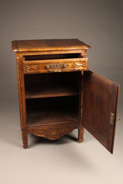 French Louis XV Rustique styled confitierre (jam cabinet) in nicely hand carved oak