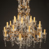 Late 19th century Italian iron and crystal chandelier with 24 lights