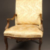 19th century French Louis XV styled armchair with very nicely hand carved walnut