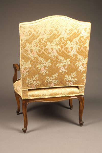 19th century French Louis XV styled armchair with very nicely hand carved walnut