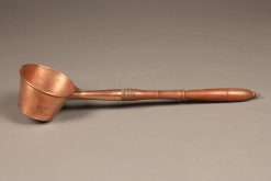 Huge Dutch copper dipper with wooden handle