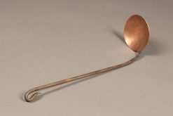 Mid 19th century copper and iron shallow dipper