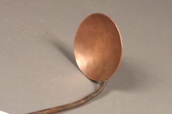 Mid 19th century copper and iron shallow dipper