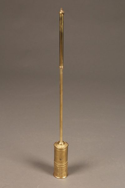 Adjustable brass English fireplace brush