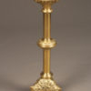 19th century French Gothic styled brass candelabra.