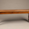 Mahogany waiting bench with nicely turned legs