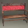 Late 19th century Italian entry hall bench with arms