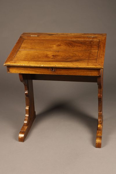 Very nice 18th century French school desk in walnut with dovetail construction.