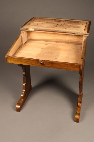 Very nice 18th century French school desk in walnut with dovetail construction.