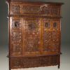 18th century cabinet made from Lyonnaise yew wood bed face