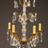 Late 19th century French bronze and crystal chandelier with 5 arms