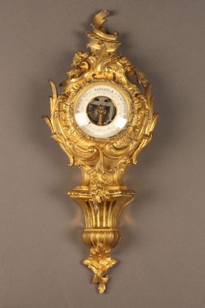 !9th century French gilded bronze barometer in Napoleon III style