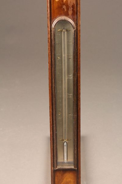 Mid 19th century English barometer/thermometer in mahogany signed "Bithray, Royal Exchange, London"