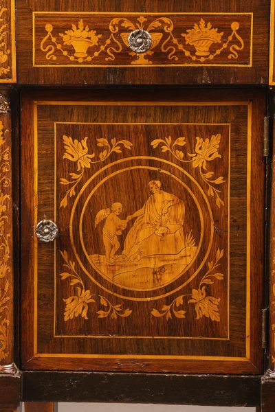 Late 19th century French Louis XVI styled night stand with beautiful marquetry.