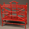 Metal bamboo motif magazine rack.