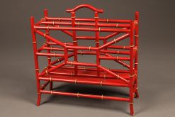 Metal bamboo motif magazine rack.