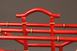 Metal bamboo motif magazine rack.