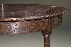 Mid 19th century English oak round tavern table