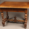 Early 19th century French Louis XVI style walnut work table with drawer