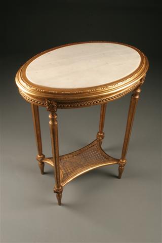 Antique French Gilt Louis Xvi Oval Side Table With Marble Top Home Furniture Other Tables Antique French Gilt Louis Xvi Oval Side